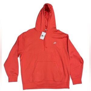 Nike Men’s Salmon Orange Fleece Pullover Hoodie Sweatshirt XXL NEW